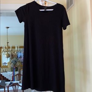 black ribbed F21 t-shirt dress